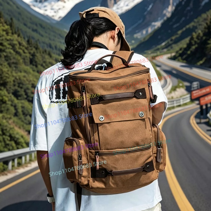 Laptop Accessories Gifts For Men - حقيبة ظهر قماشية عتيقة، حقيبة للتنقل