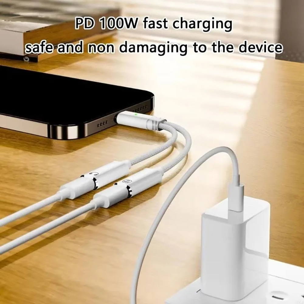 محول USB C 2 في 1 لسماعات الرأ - مراجعة Laptop Accessories Usb وسعره