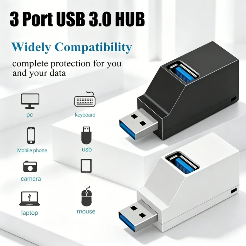 موزع USB 3.0 2.0 قابل للدوران  - مراجعة Laptop Accessories Usb وسعره