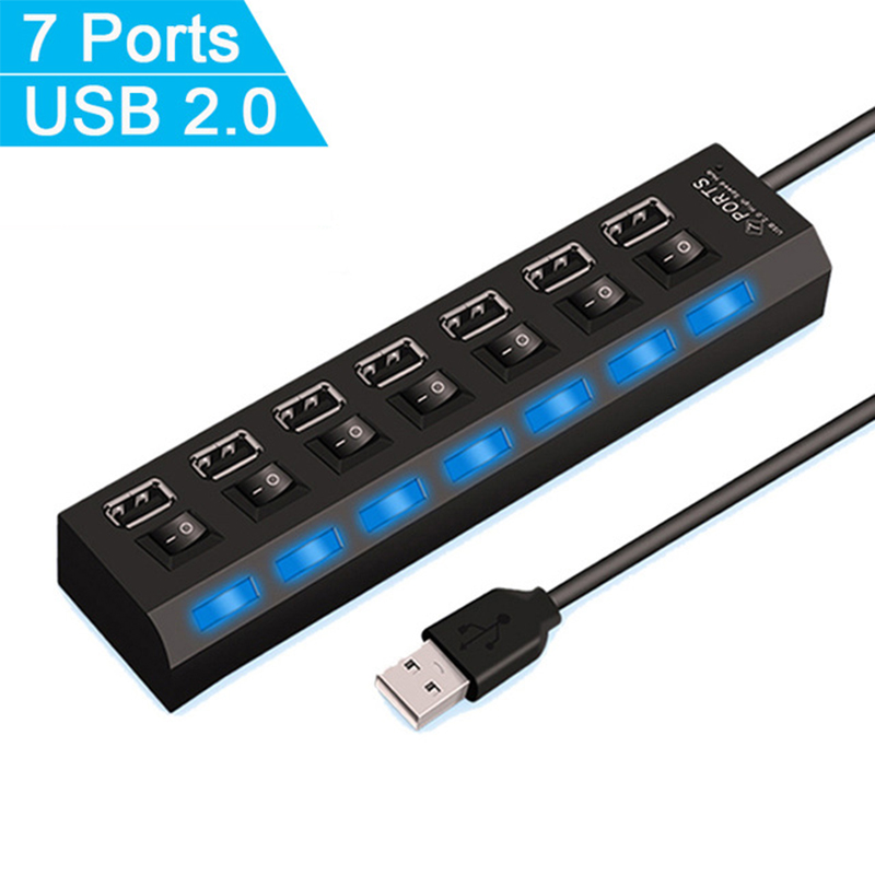 موزع USB 2.0 بـ 7 منافذ لأجهزة - مراجعة Laptop Accessories Usb وسعره